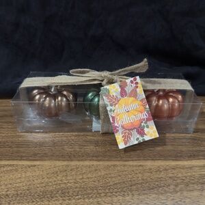 Modern Autumn Gatherings Decorative Candle Pumpkins